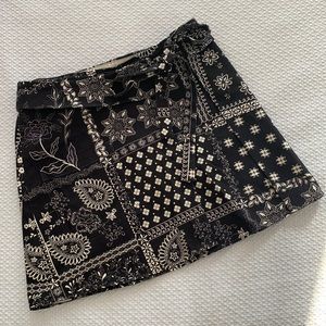 the kit nyc bandana print wrap skirt